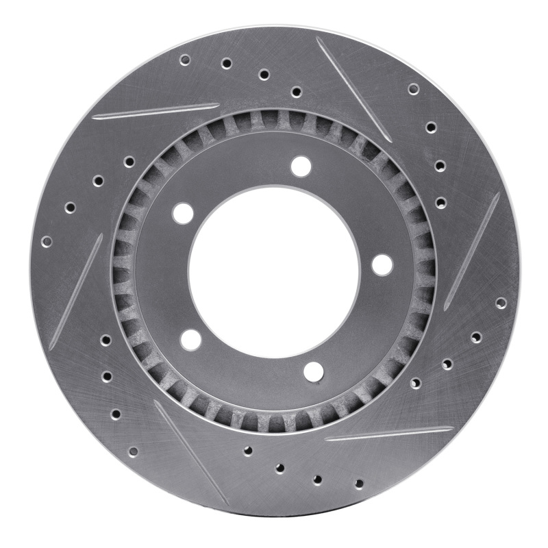 Chevrolet Tracker Brake Rotor (1) - Front Left - R1 Concepts - Drilled & Slotted - Silver - `99-`08